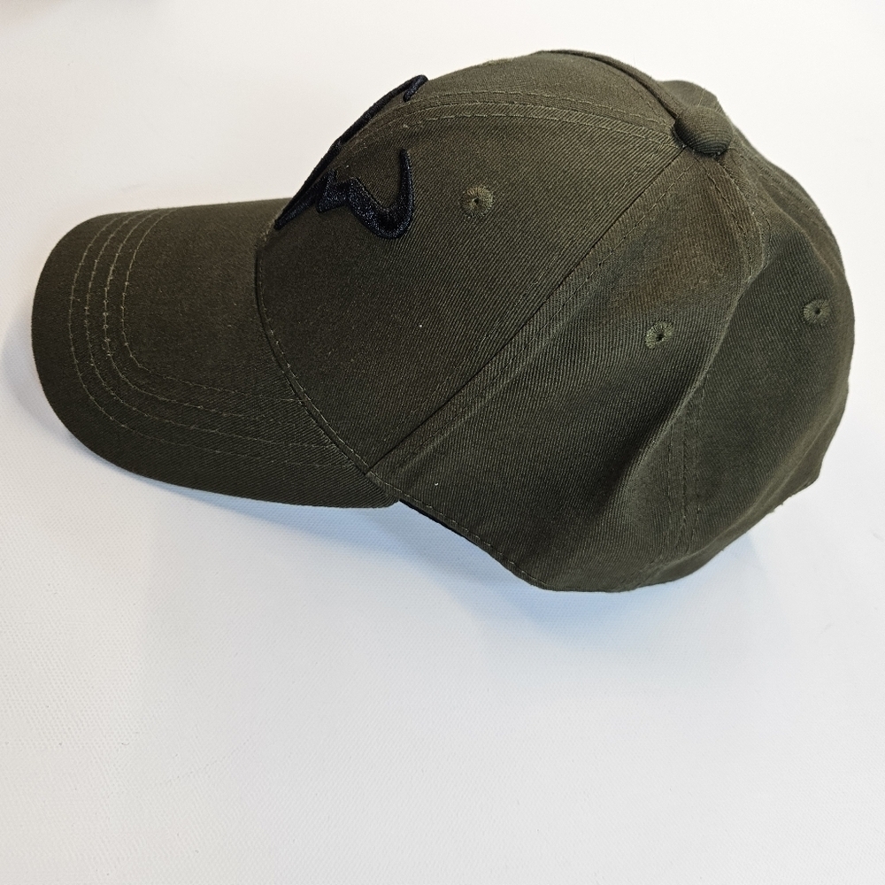 Green Stitched Rafa Baseball Cap Adjustable - Picture 2 of 5